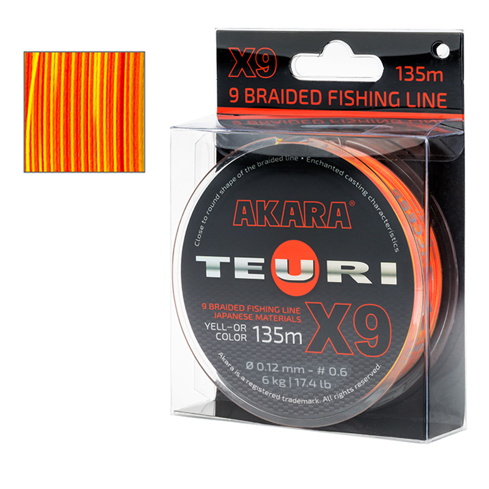Aukla AKARA "Teuri X9 YO 135" 0.12 mm, 6kg