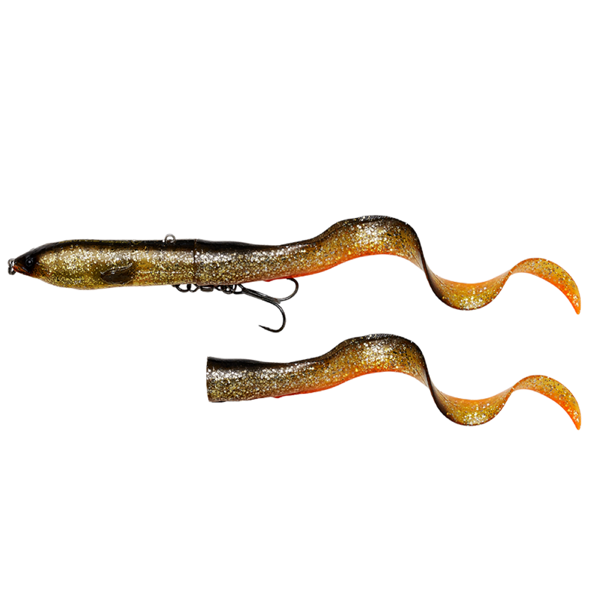Māneklis Savage Gear 3D Hard Eel 2+1 Black Gold ( 17cm, 50g)