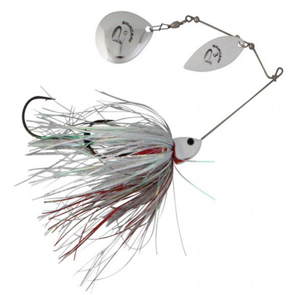 Savage Gear Da Bush Spinnerbait White Silver Holo Flame 21g