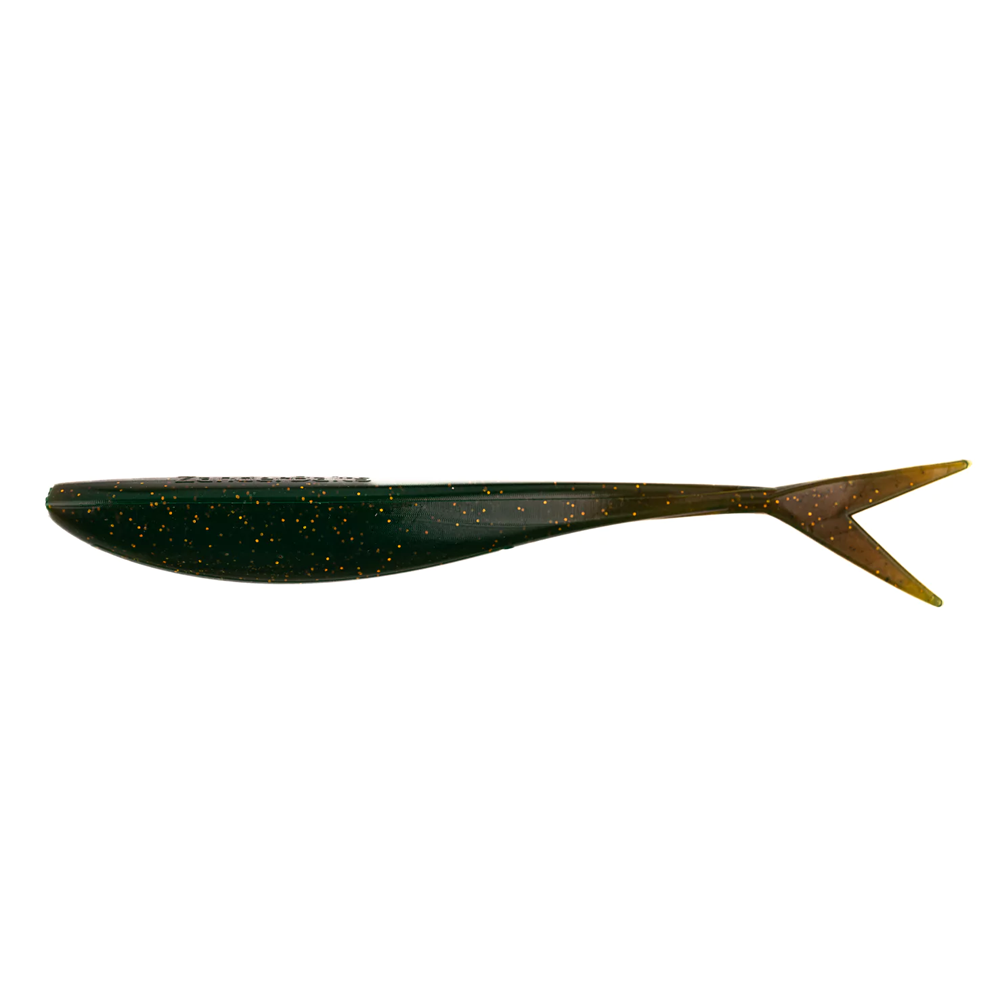 Silikona māneklis ZanderBaits VTail FAT 5.5'/15cm - Green Motor Oil UV