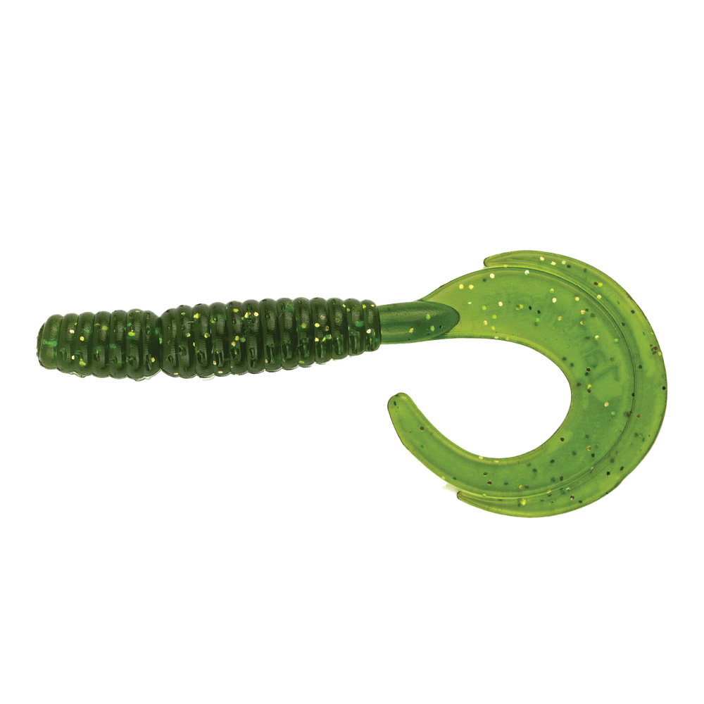 Silikona māneklis ZanderBaits Moon Tail 2.4'/1.8' Green Pumpkin