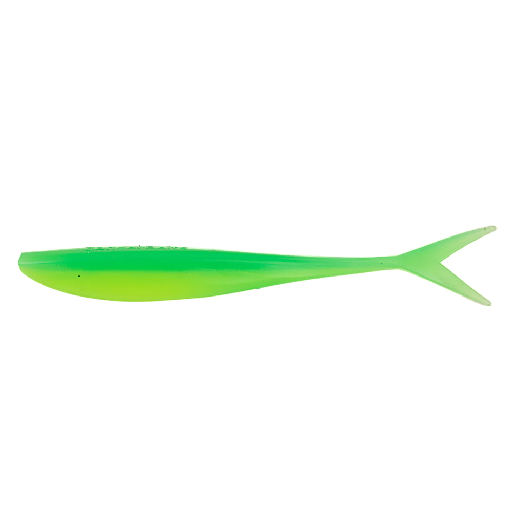 Silikona māneklis ZanderBaits VTail FAT 5.5'/15cm - Lime Chart UV