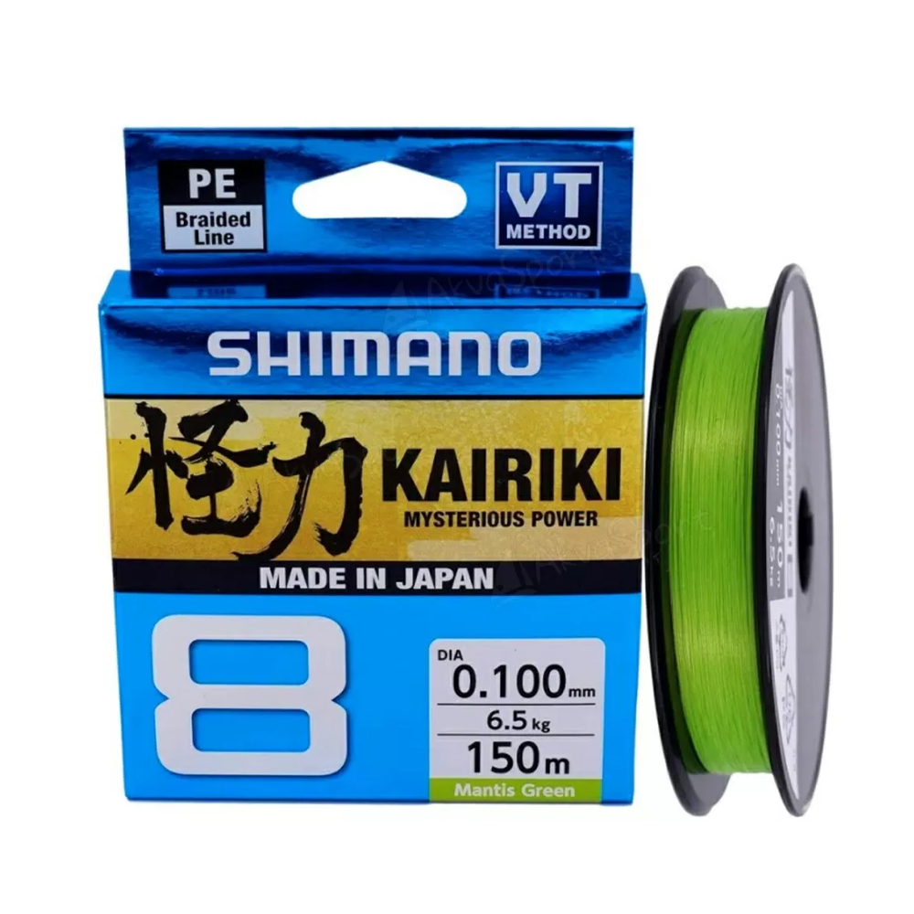 Pītā aukla Shimano Kairiki 8 150m 0.06mm 5.3kg M Green