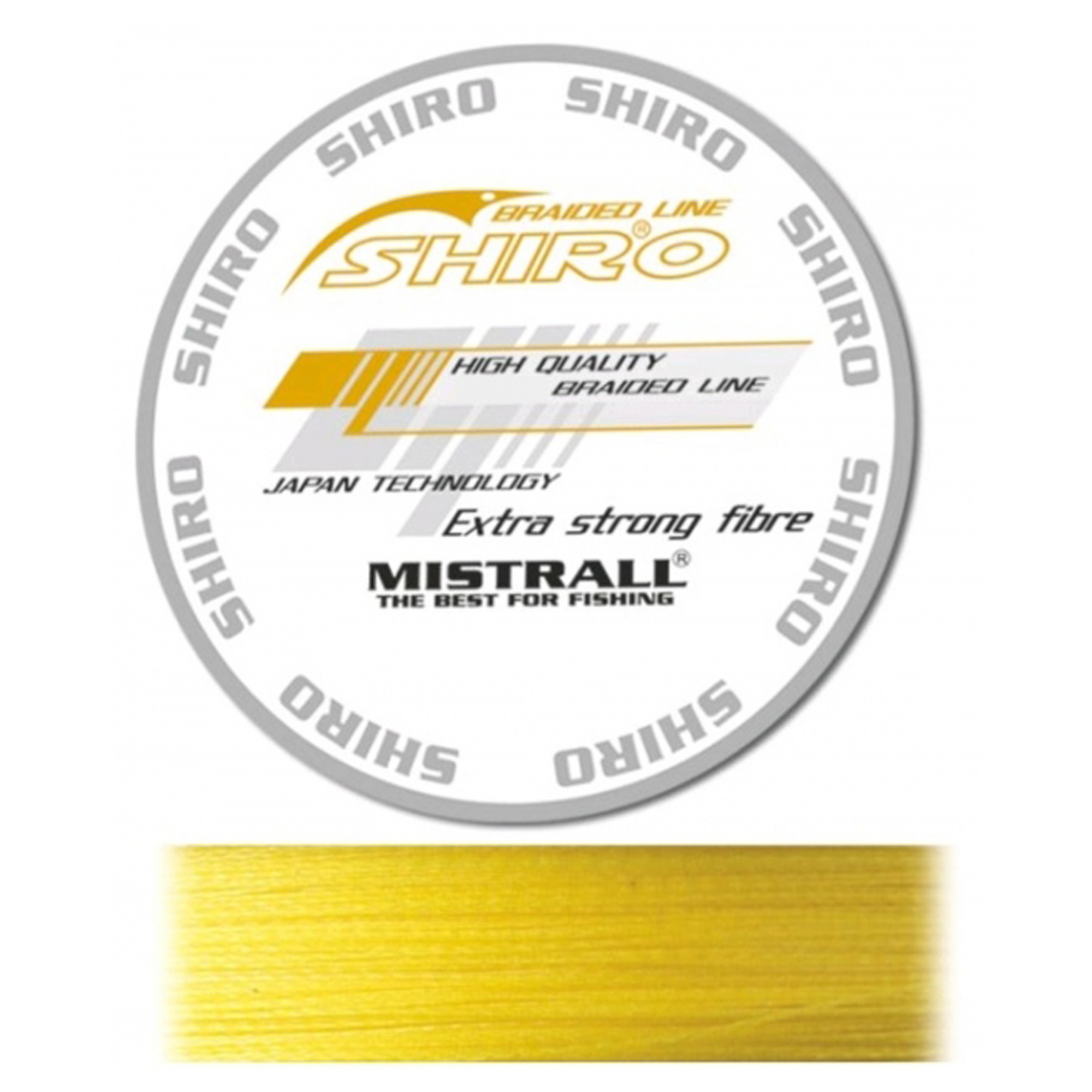 Pītā aukla Mistrall "Shiro" yellow 150m - 0.10mm