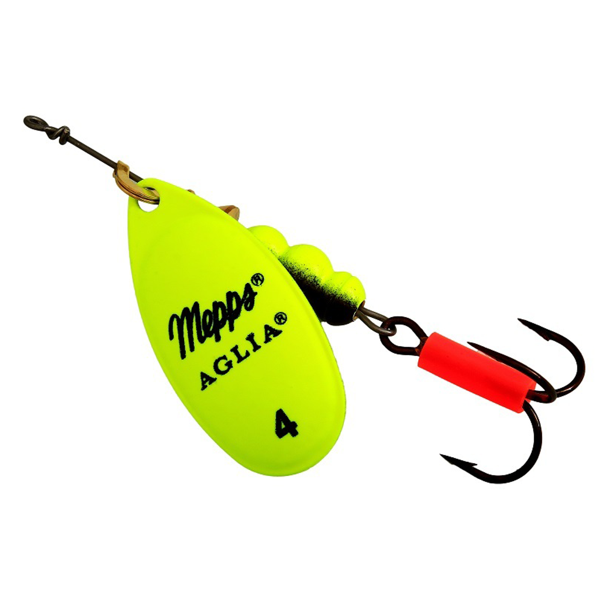 Vizulis rotiņš blisterī Mepps AGLIA Fluo #4 - Chartreuse