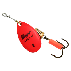 Vizulis rotiņš blisterī Mepps AGLIA Fluo #2 - Red