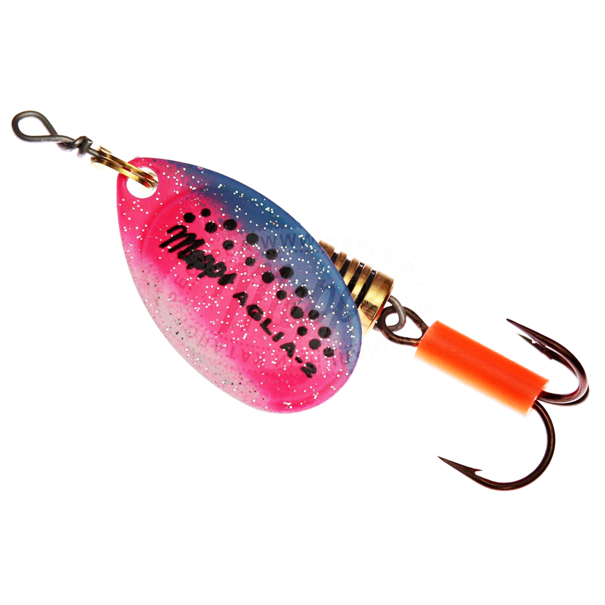 Vizulis rotiņš blisterī Mepps AGLIA Rainbow #2 - Rainbo/Silver