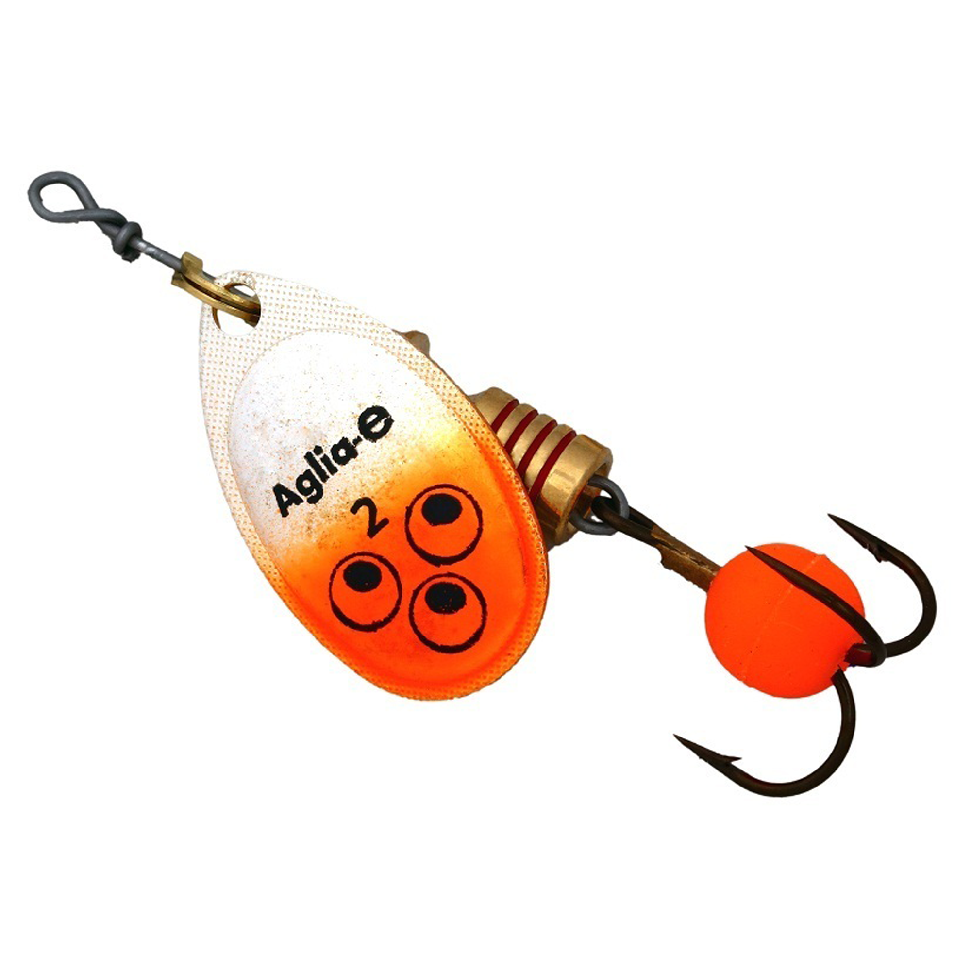 Vizulis rotiņš blisterī Mepps AGLIA-e Brite #2 - Orange