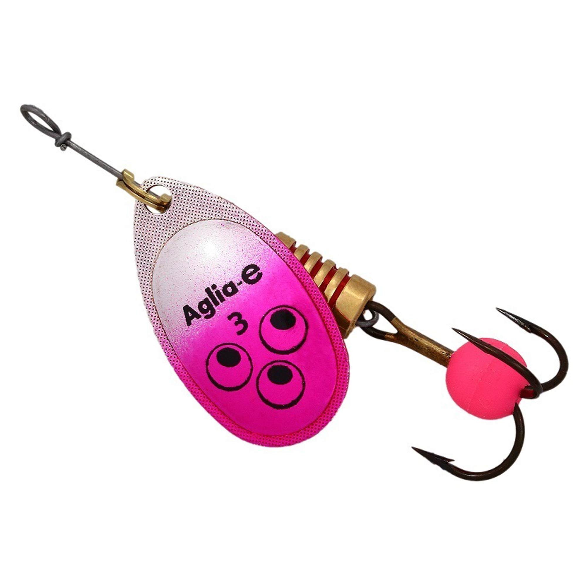 Vizulis rotiņš blisterī Mepps AGLIA-e Brite #3 - Pink