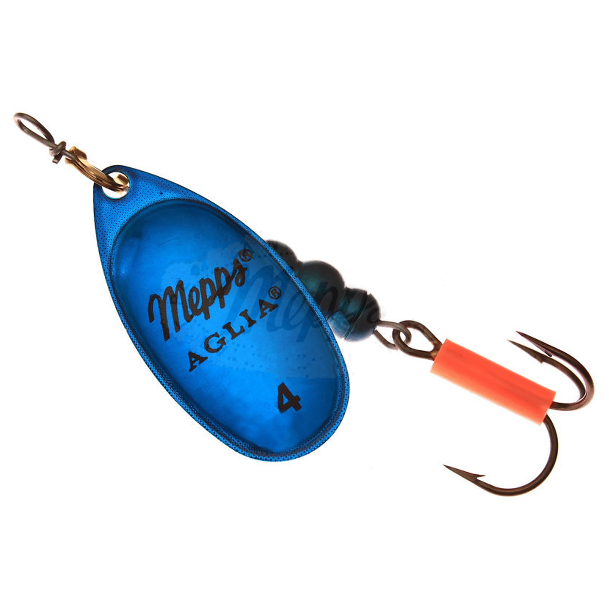 Vizulis rotiņš blisterī Mepps AGLIA Platinum #4 - Blue/Silver