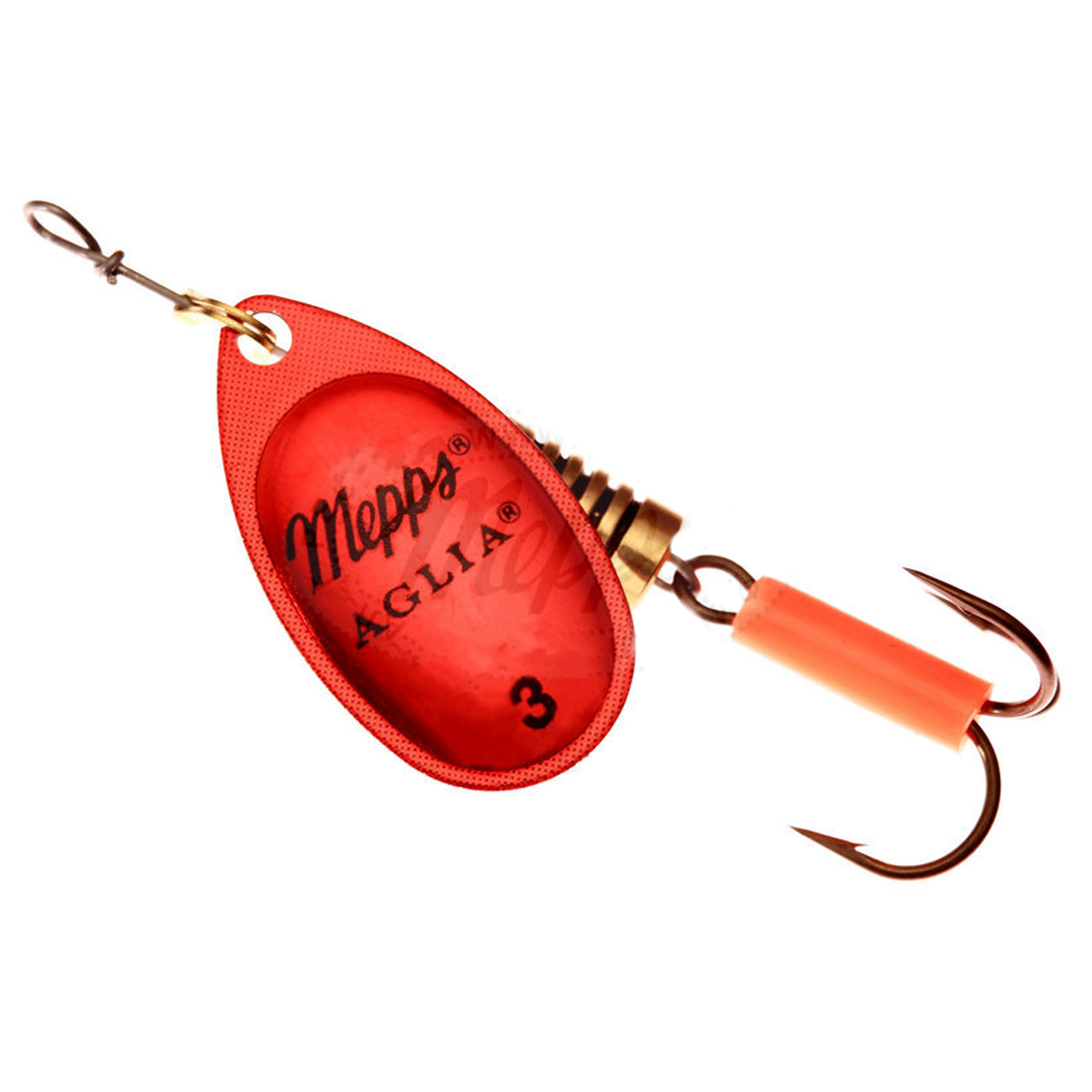 Vizulis rotiņš blisterī Mepps AGLIA Platinum #3 - Red/Silver
