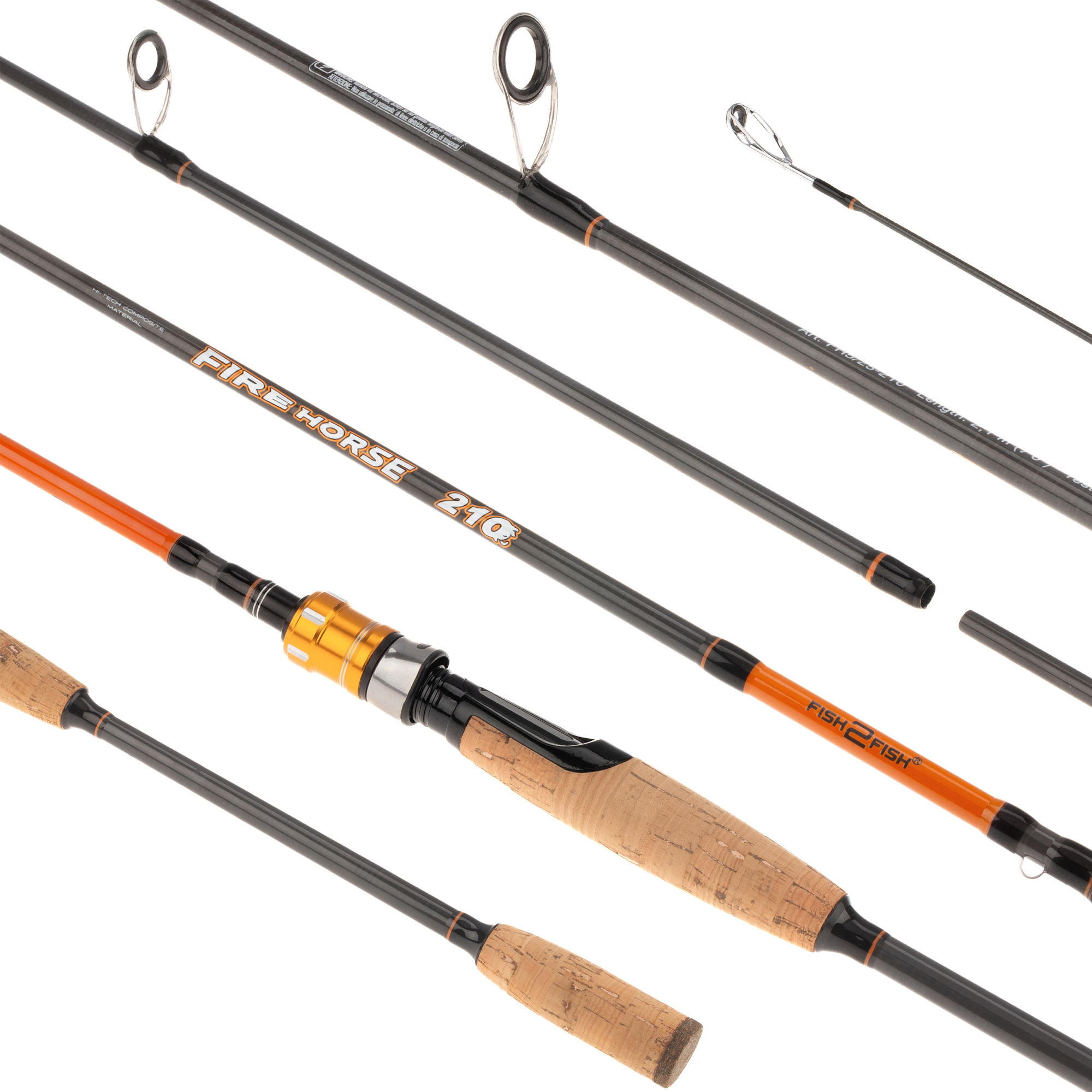 Spinings Fish2Fish Fire Horse M - 2.40m, tests 3-18g - Image 2