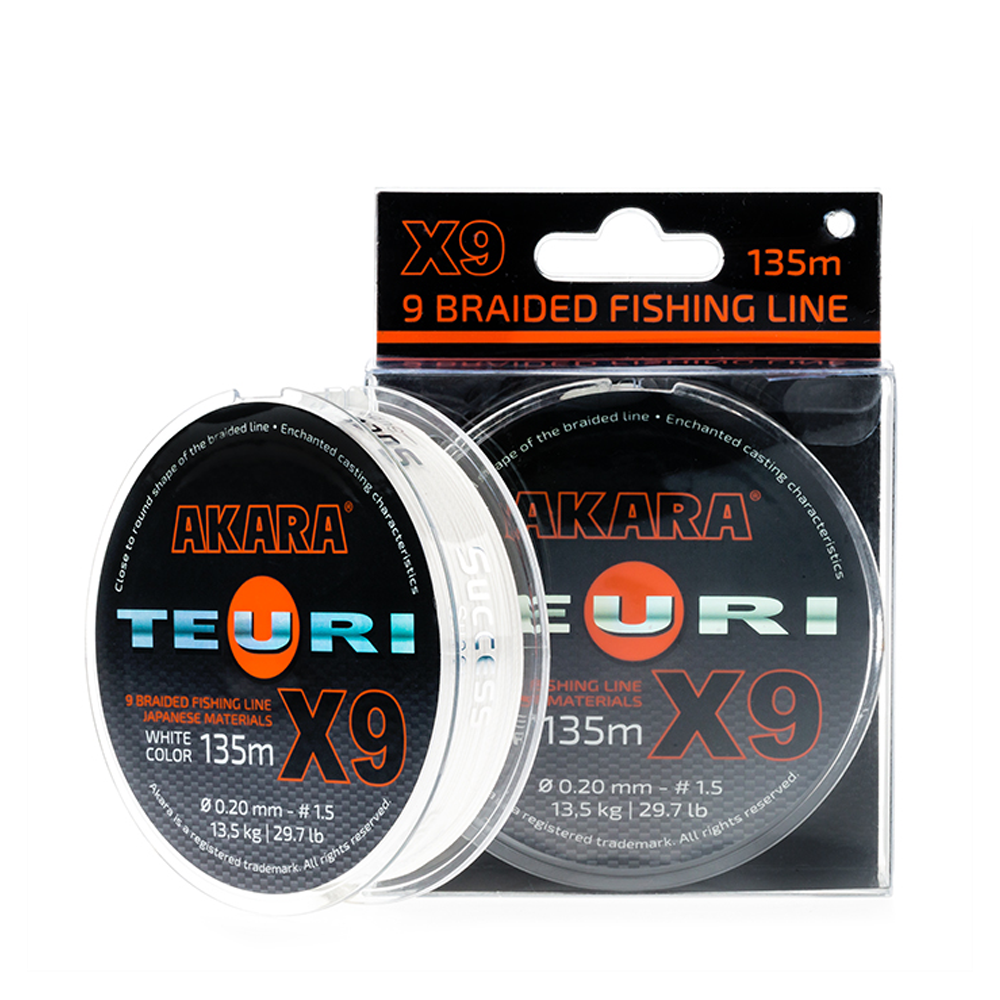 Aukla AKARA "Teuri X9 White 135" 0.15mm, 10.5kg