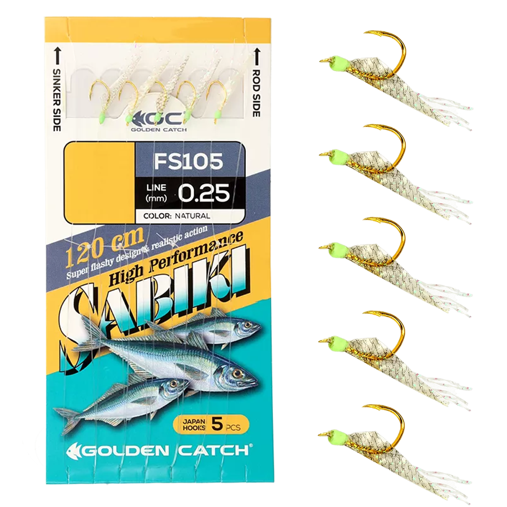 Reņģu, salaku sistēma Golden Catch Aji Sabiki FS105 #6