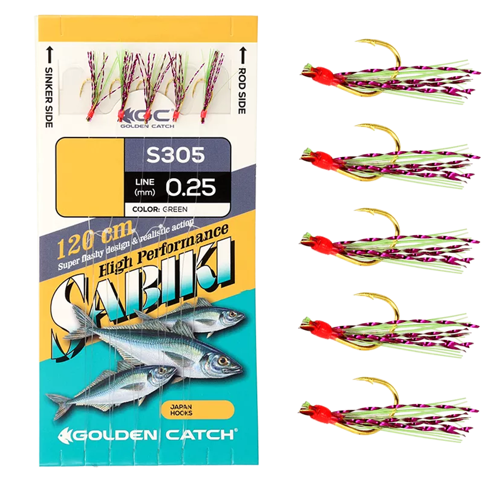 Reņģu, salaku sistēma Golden Catch Aji Sabiki S305 #6