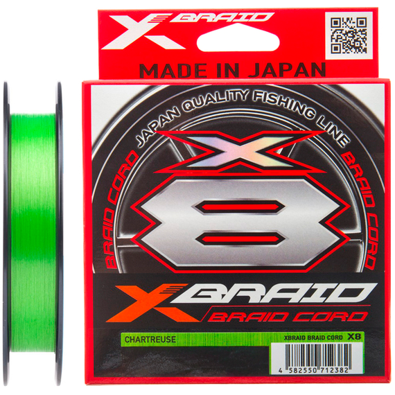 Pītā aukla YGK X-Braid Cord X8 150m PE #1 Chartreuse