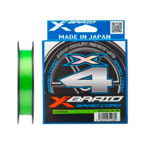 Pītā aukla X-Braid Braid Cord X4 Chartreuse 150m PE #1.5 / 0.2mm – 11kg