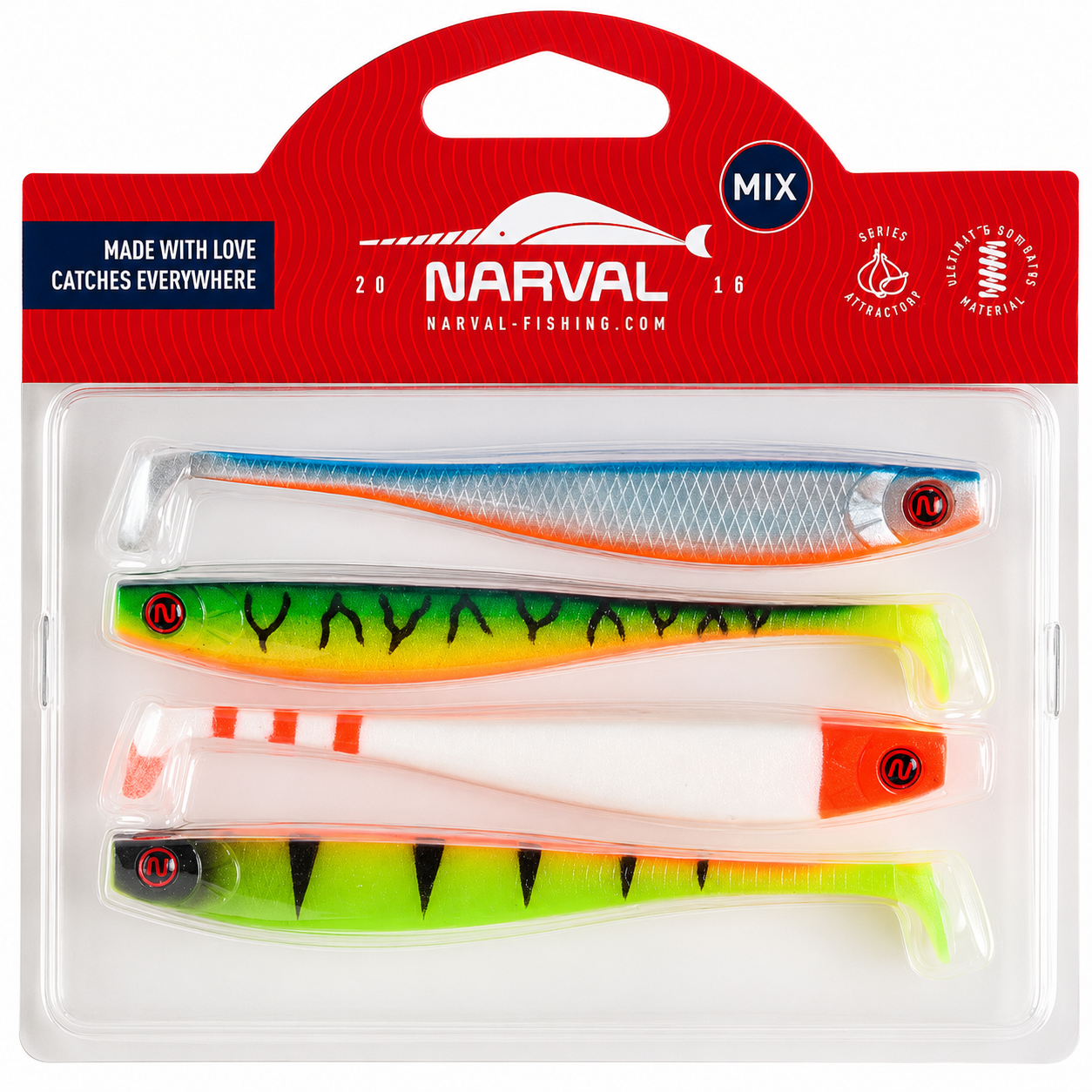 Silikona māneklis Narval Skinny 12cm mix #M06
